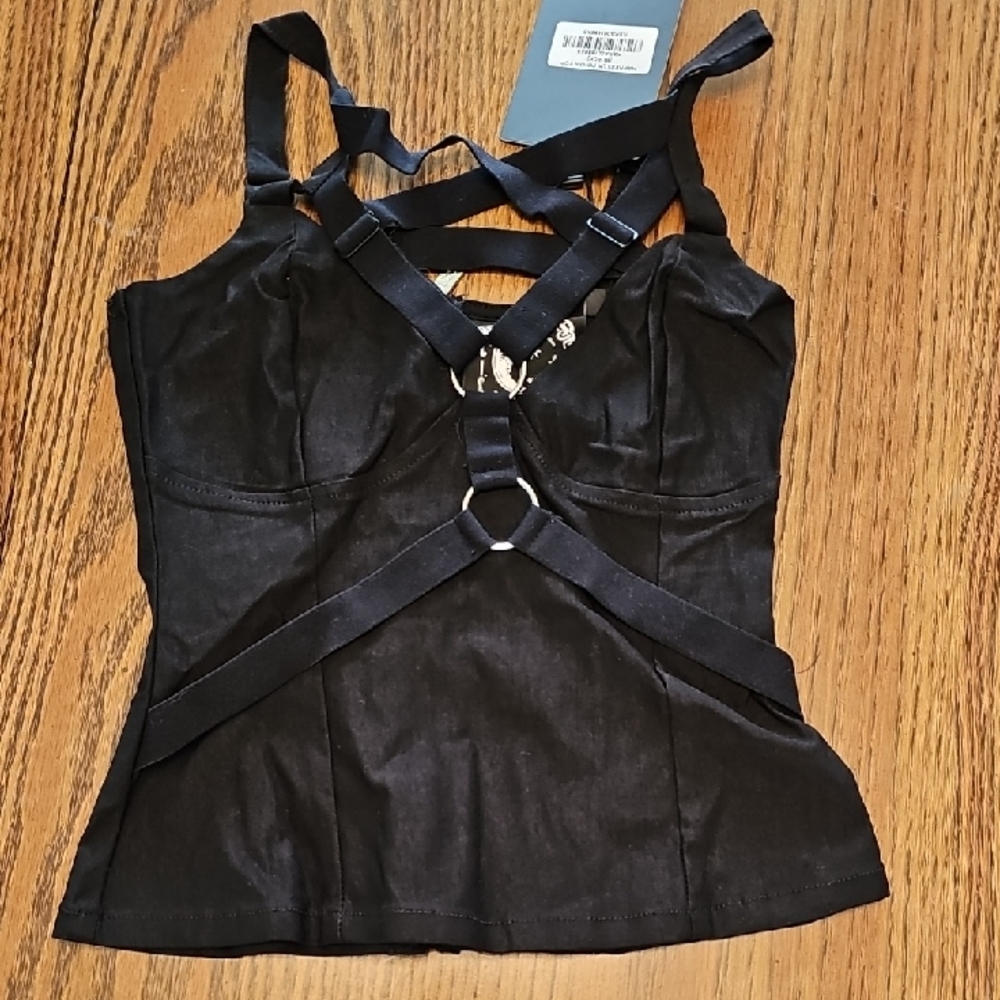 Black Strappy Women's Top